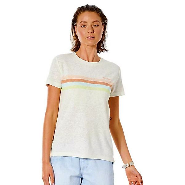 Rip Curl Twin Fin Stripe Kurzärmeliges T-shirt 2XS Bone günstig online kaufen