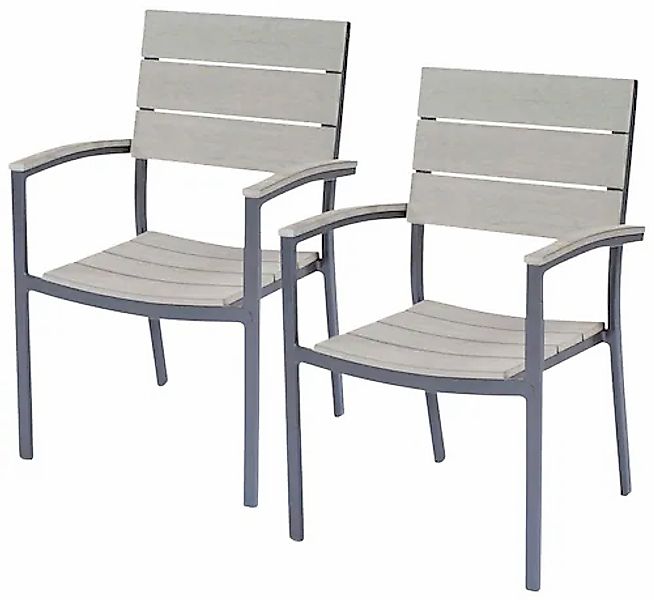 Garden Pleasure Gartenstuhl »OLIVIA« (Set) 2 Stk.2er Set, Polyrattan günstig online kaufen