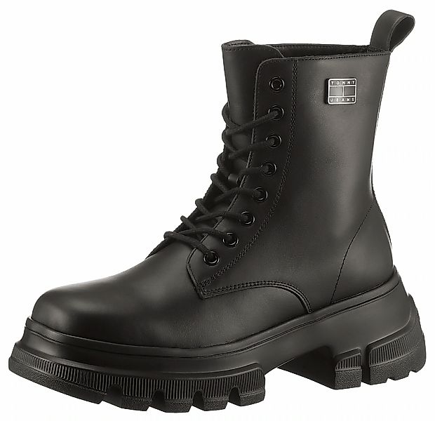 Tommy Jeans Schnürboots "TJW CHUNKY LEATHER BOOT", mit Marken-Logo günstig online kaufen