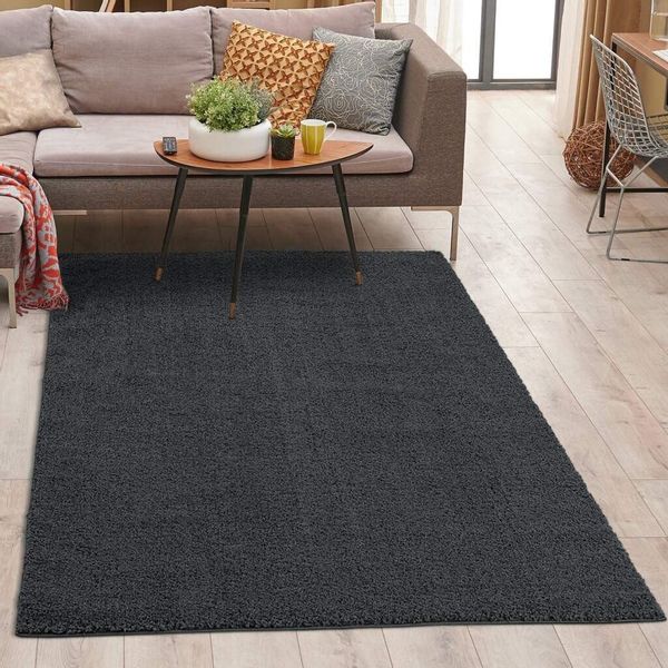 Carpet City Hochflor-Teppich "Plainy" rechteckig 30 mm Höhe Shaggy Polyeste günstig online kaufen