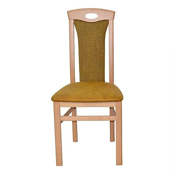 Esstisch Stühle Buche mit hoher Lehne Gestell aus Massivholz (2er Set) günstig online kaufen