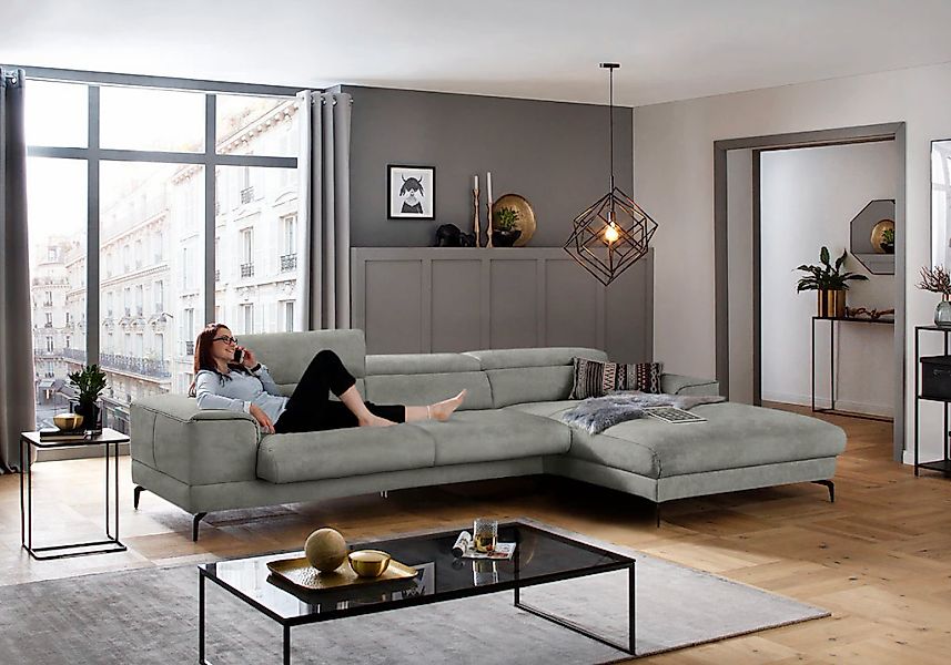 W.SCHILLIG Ecksofa "piedroo, Designsofa mit tollem Sitzkomfort, bequem, L-F günstig online kaufen