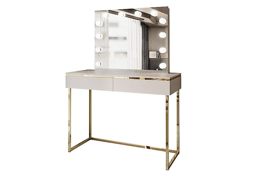 Lookway Schminktisch AURORA GOLD ELITE Kaschmir mit Spiegel günstig online kaufen