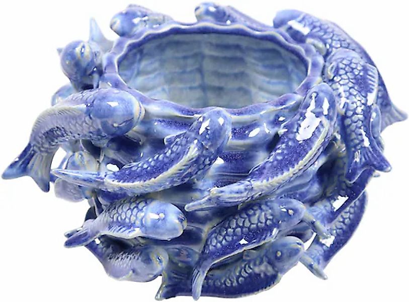 AM Design Dekovase »aus Keramik«, mit maritimem Fisch-Motiv in Blau günstig online kaufen
