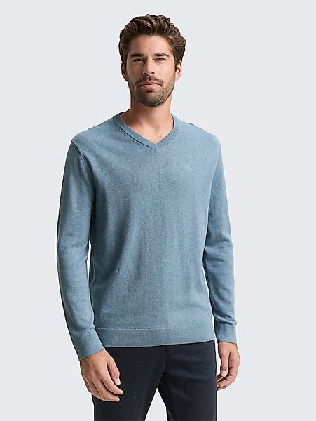 TOM TAILOR Strickpullover Strickpullover mit V-Ausschnitt günstig online kaufen