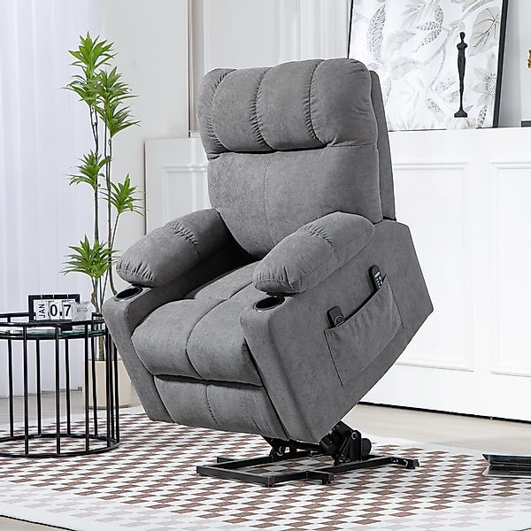 HOMCOM Massagesessel Elektrischer Aufstehsessel, mit Liegefunktion, günstig online kaufen