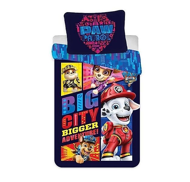 PAW PATROL Babybettwäsche PAW Patrol Baby Bettwäsche 100x135 Motiv "Big Cit günstig online kaufen
