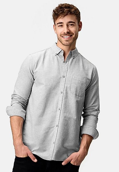 Indicode Langarmhemd Herren Kepner Herrenhemd Langarm mit Button-Down-Krage günstig online kaufen