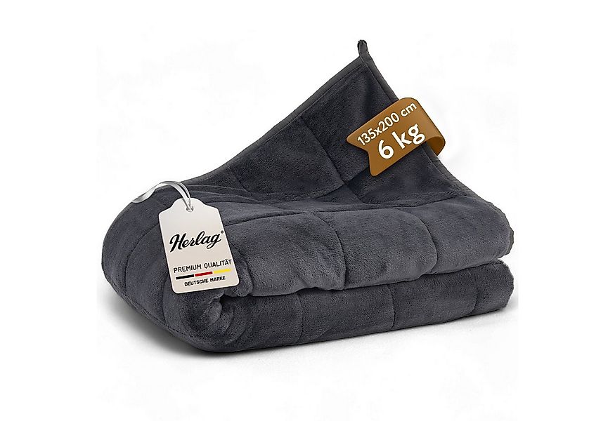 Herlag Gewichtsdecke 6kg 135x200cm Beschwerte Decke für erholsameren Schlaf günstig online kaufen