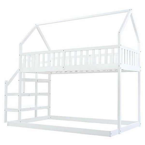 Odikalo Kinderbett Etagenbett, Hausbett m. Treppe, Fallschutz, Gitter, aus günstig online kaufen