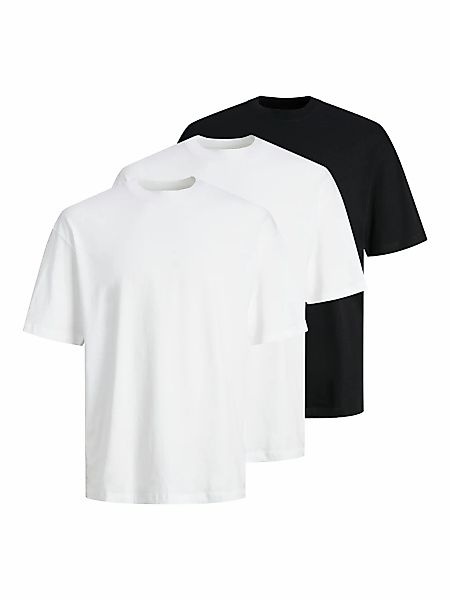 Jack & Jones Kurzarmshirt "JJHUGO LOOSE TEE SS CREW NECK 3PK MP" Baumwolle, günstig online kaufen