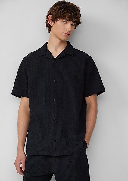 QS Kurzarmhemd Resort Fit: Hemd aus Seersucker günstig online kaufen
