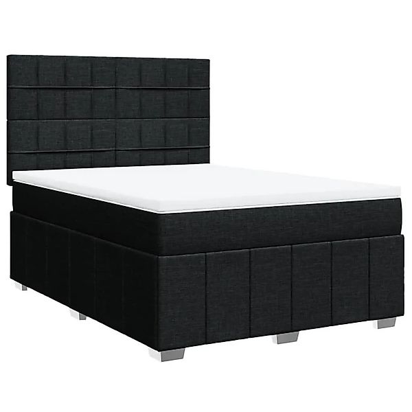 vidaXL Boxspringbett mit Matratze Schwarz 160x200 cm Stoff 3291721 günstig online kaufen