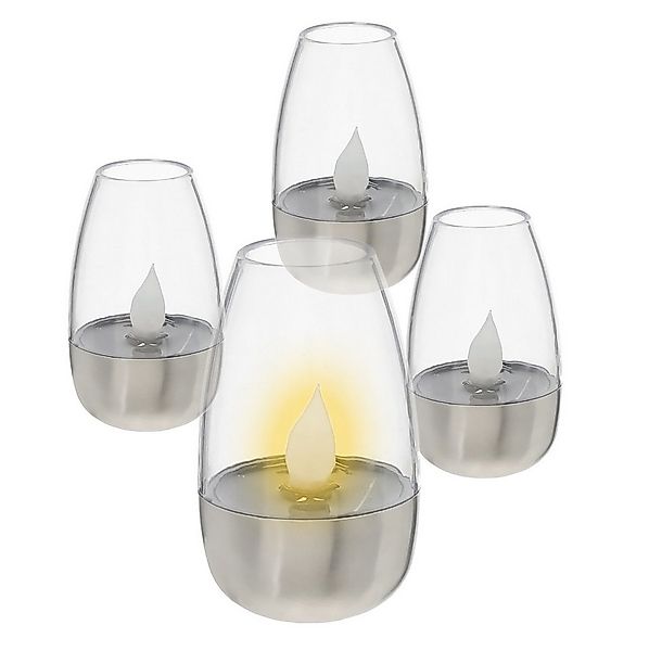 Spetebo Außen-Tischleuchte Mini Solar LED Tisch Lampe 10 x 6 cm - 4er Set, günstig online kaufen