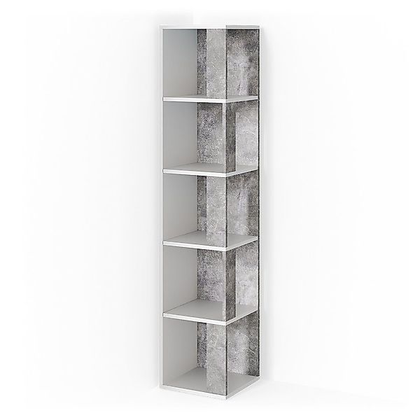 Vicco Eckregal Lio, Weiß/Beton, 33.3 x günstig online kaufen