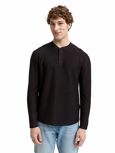 TOM TAILOR Denim Langarmshirt, mit Knopfleiste günstig online kaufen