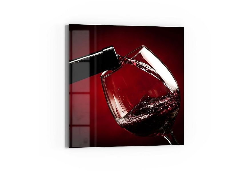 DEQORI Glasbild 'Rotwein wird eingeschenkt', 'Rotwein wird eingeschenkt', G günstig online kaufen