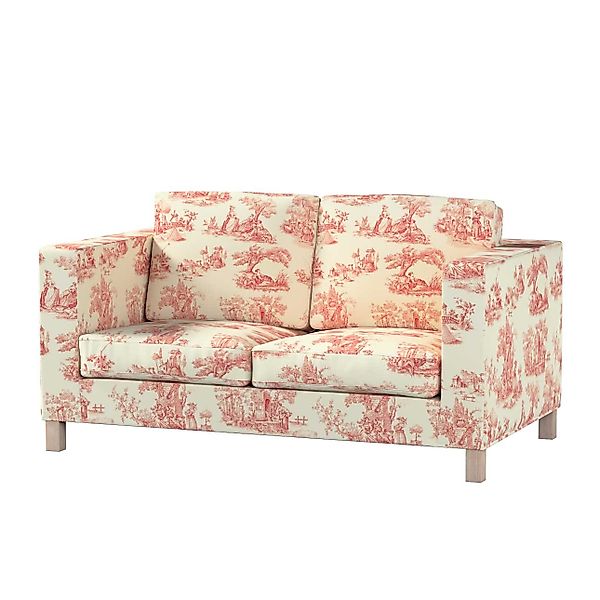 Bezug für Karlanda 2-Sitzer Sofa nicht ausklappbar, kurz, creme- rot, 60cm günstig online kaufen