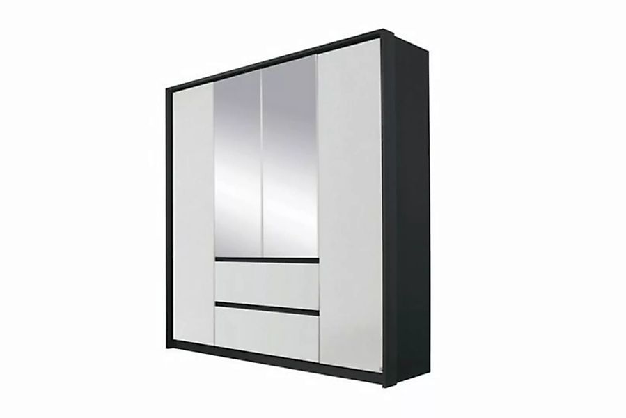 Kindermöbel 24 Spiegelschrank Ella 1 weiß - grau 4 Türen B 185 cm günstig online kaufen