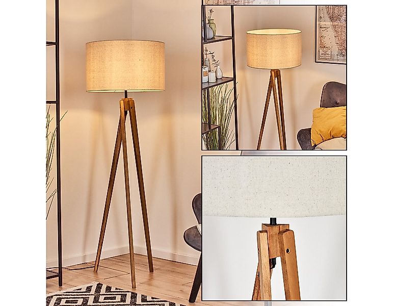 hofstein Stehlampe Stehlampe aus Metall/Holz im modernen Boho-Design, ohne günstig online kaufen