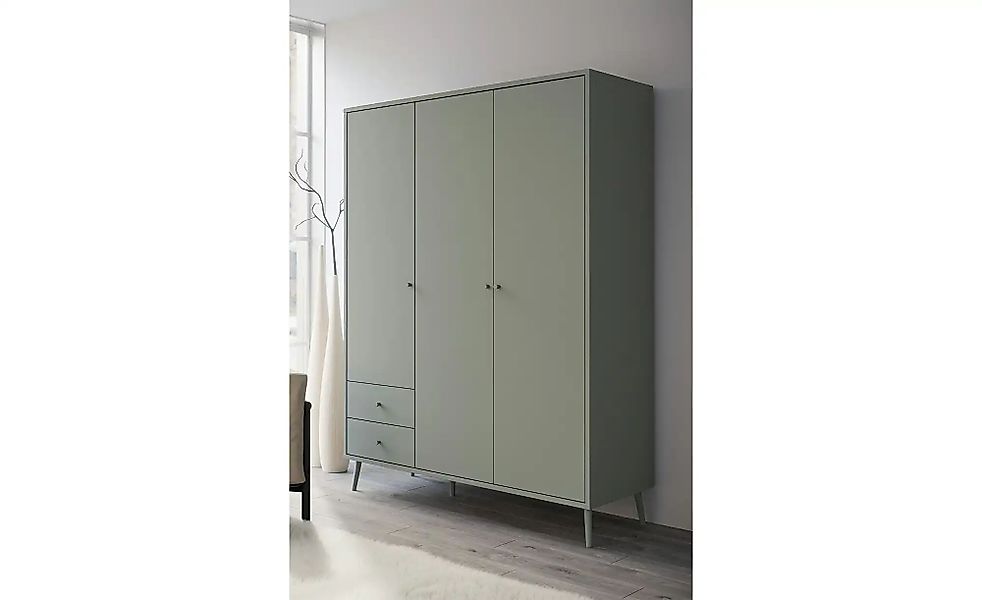 Kleiderschrank 3-türig  Salbeigrün  mit Einlegeböden Hemsby ¦ grün ¦ Maße ( günstig online kaufen