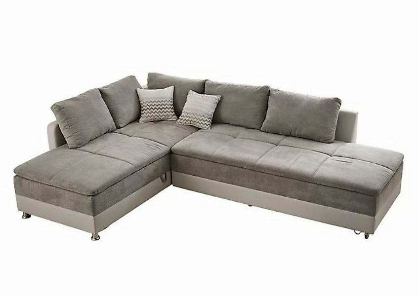 luma-home Ecksofa 15102, Dauerschläfer-Doppelbett 306x223 cm, Schwenkteil r günstig online kaufen