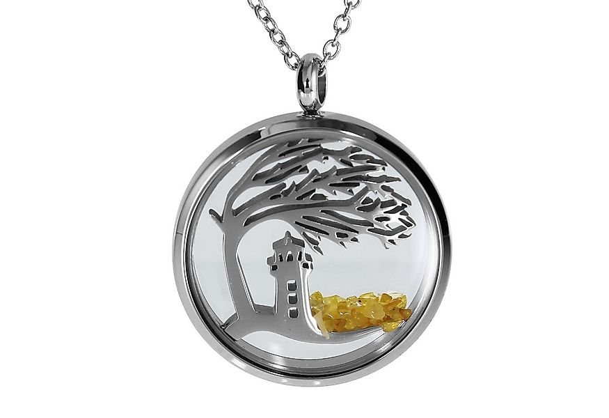 OSTSEE-SCHMUCK Kette mit Anhänger - Windflüchter 30 mm - Edelstahl - ohne S günstig online kaufen