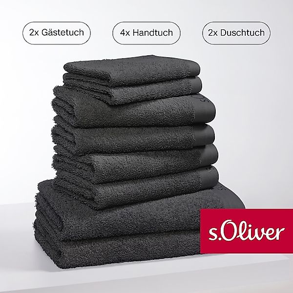 s.Oliver Handtuch Set »s.Oliver, Premium Qualität, 600 gr/m²«, (Set, 8 St., günstig online kaufen