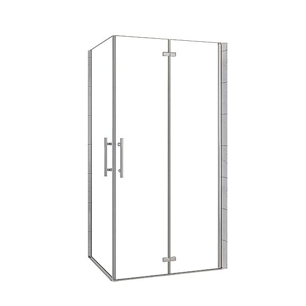 AICA Drehtür 90cm x Falttür 70cm x H.185cm Eckeinstieg Duschkabine Duschabt günstig online kaufen