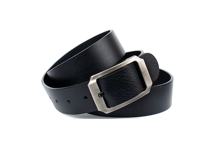 Anthoni Crown Ledergürtel mit satinierter Schließe günstig online kaufen