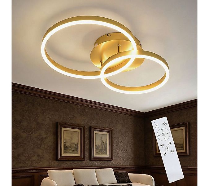 Nettlife LED Deckenleuchte Gold / Silber / Schwarz Wohnzimmerlampe Modernes günstig online kaufen