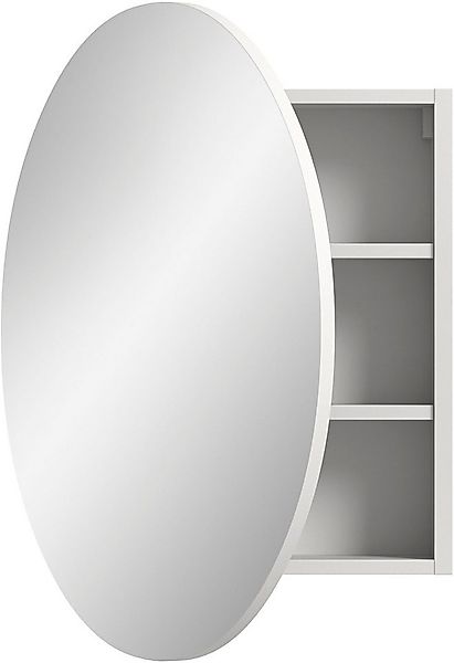 welltime Spiegelschrank Litica, rund Ø 70cm, 1 Spiegeltür, 2 Einlegeböden S günstig online kaufen