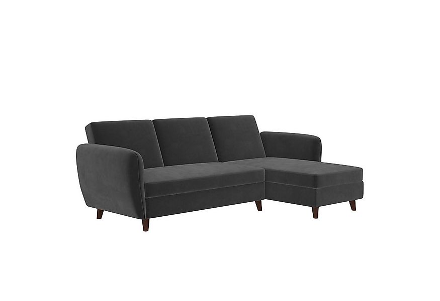 loft24 Schlafsofa Chandler, Sofa Couch mit Stauraum Samtbezug Breite 219 cm günstig online kaufen