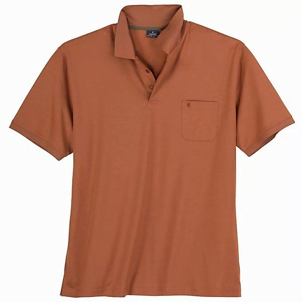 RAGMAN Poloshirt Große Größen Herren Poloshirt dunkelorange melange Softkni günstig online kaufen