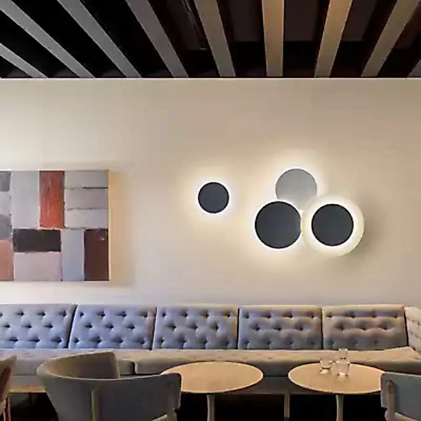 Vibia Puck Wall Art Wandleuchte LED, hellgrau - Kunststoff - Triac - ø40 cm günstig online kaufen