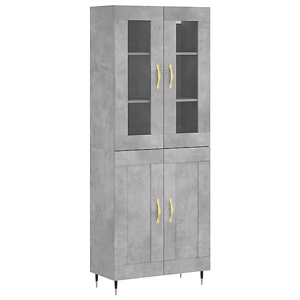 vidaXL Highboard Betongrau 69,5x34x180 cm Holzwerkstoff 3198325 günstig online kaufen