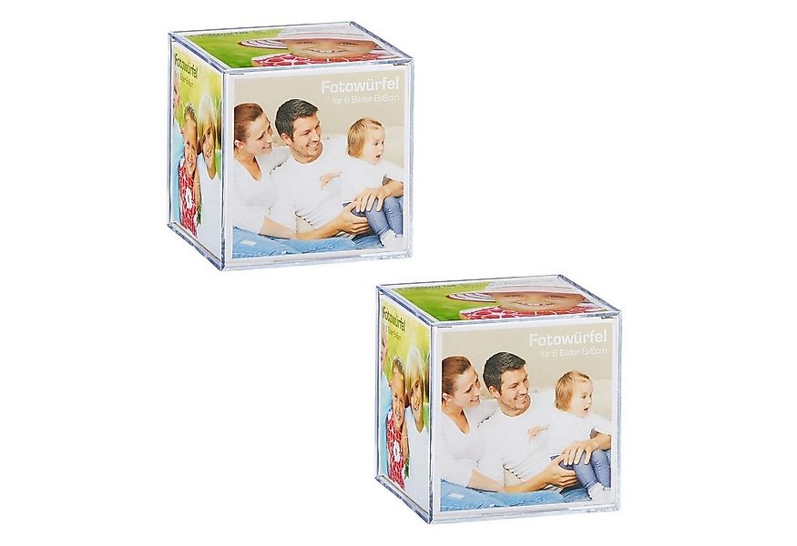 HAC24 Bilderrahmen Collage Bilderwürfel Fotowürfel Foto Würfel Fotorahmen, günstig online kaufen