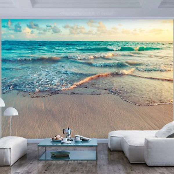 artgeist Fototapete Beach in Punta Cana blau/beige Gr. 350 x 245 günstig online kaufen