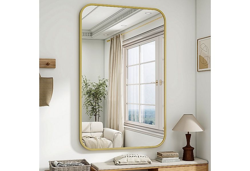 BEAUTYPEAK Wandspiegel Rechteckiger Spiegel mit abgerundeten Ecken günstig online kaufen