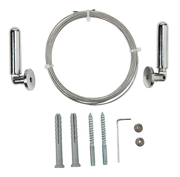 Clever-Kauf-24 Seilspanngarnitur Seilspanngarnitur aus 5m Stahlseil verchro günstig online kaufen