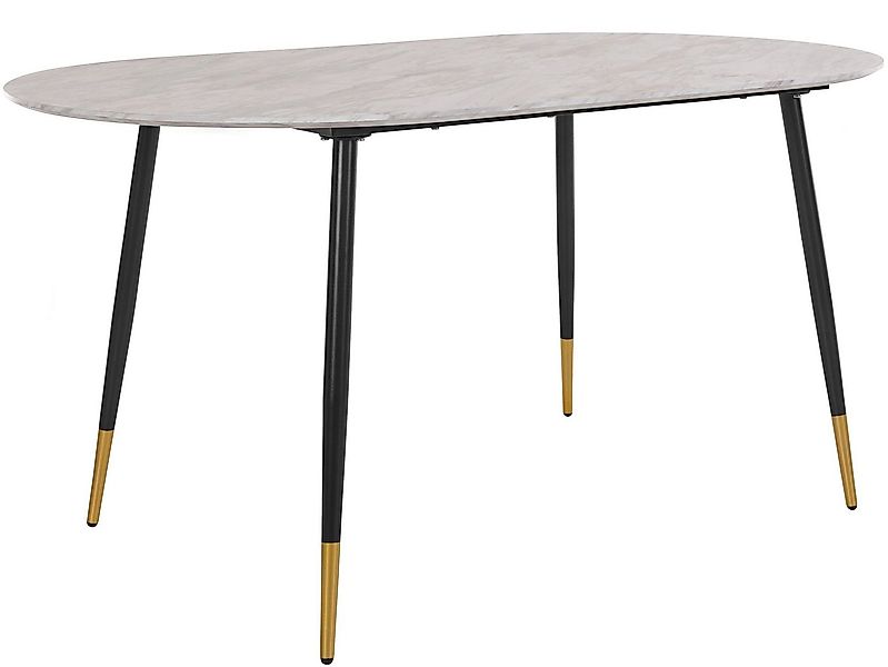 loft24 Esstisch Matcha, ovale Tischplatte aus MDF in Marmoroptik, Breite 16 günstig online kaufen