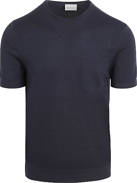Suitable Knitted T-shirt Pocket Compact Navy - Größe M günstig online kaufen