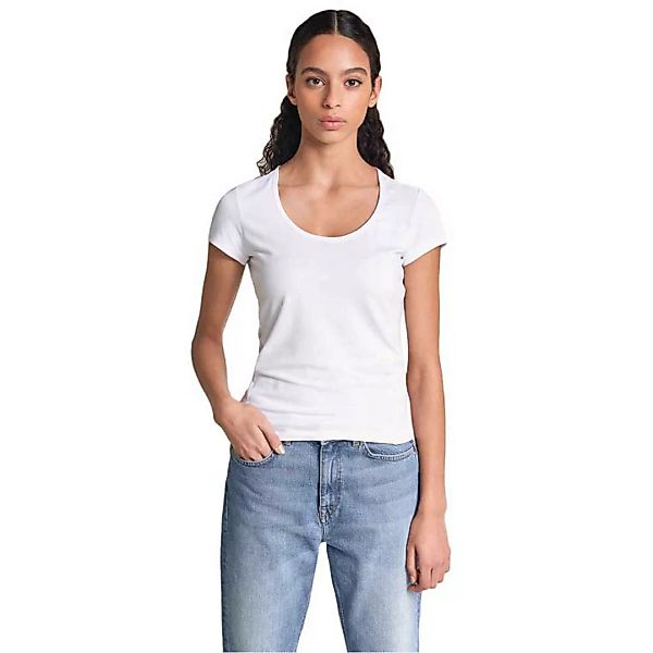 Salsa Jeans Timeless Round Neck Lyocell Kurzärmeliges T-shirt S White günstig online kaufen