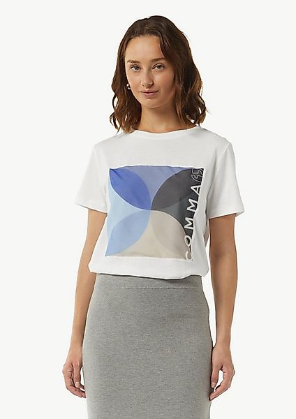 comma Kurzarmshirt T-Shirt Modisches T-Shirt mit Frontprint günstig online kaufen