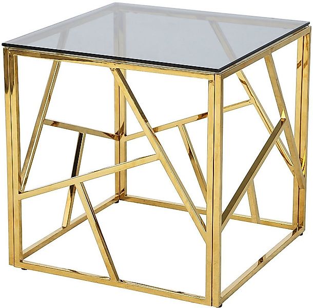 SalesFever Beistelltisch Design-Beistelltisch fürs Wohnzimmer, Edelstahlges günstig online kaufen