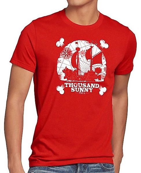 style3 Print-Shirt Herren T-Shirt Thousand Sunny Strohhutbande One Pirat Pi günstig online kaufen