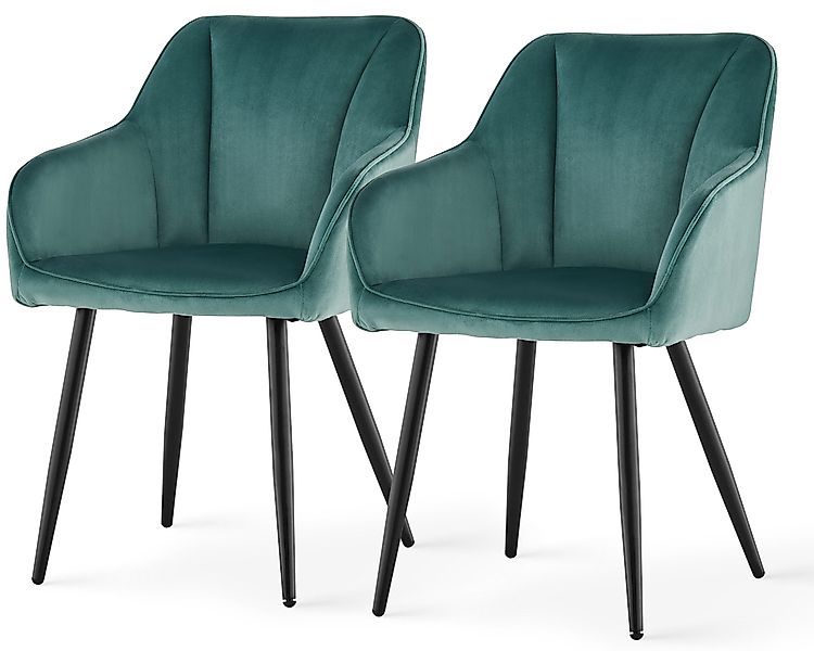 Ofcasa Esszimmerstuhl Samtstuhl (2er Set), Küchenstuhl günstig online kaufen