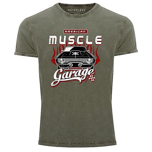 Neverless Print-Shirt Cooles Angesagtes Herren T-Shirt Vintage Shirt Retro günstig online kaufen
