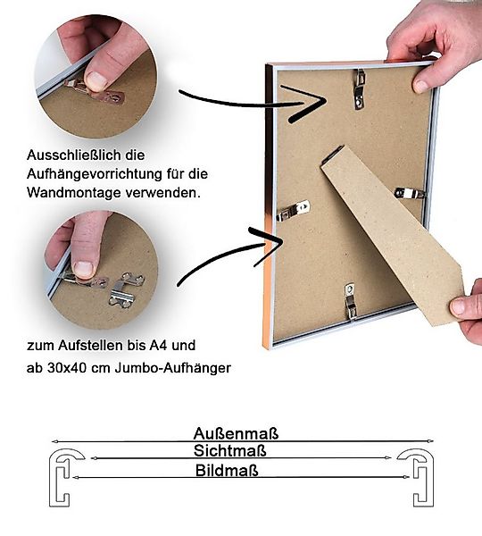 IDEAL TREND Bilderrahmen Bilderrahmen mit Klarglas quadratisch fotorahmen K günstig online kaufen