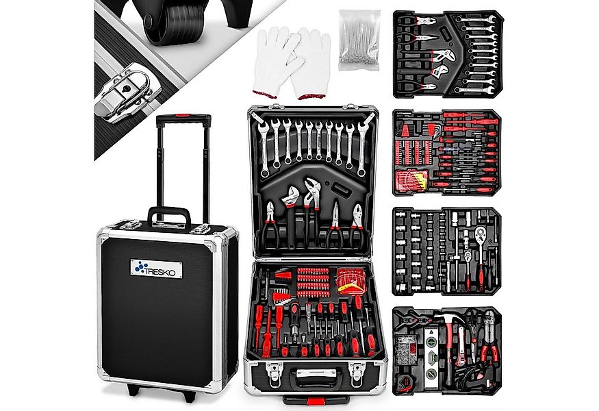TRESKO Werkzeugset Werkzeugkoffer, 949 teiliger Werkzeugkasten Chrom-Vanadi günstig online kaufen